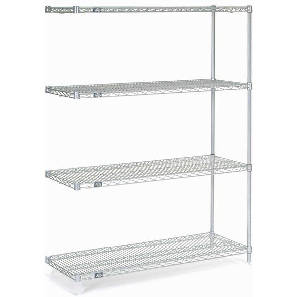 Nexel Wire Shelving Add-On, Poly-Z-Brite, 48W X 18D X 63H A18486Z - main